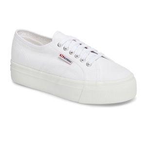 White Platform Superga